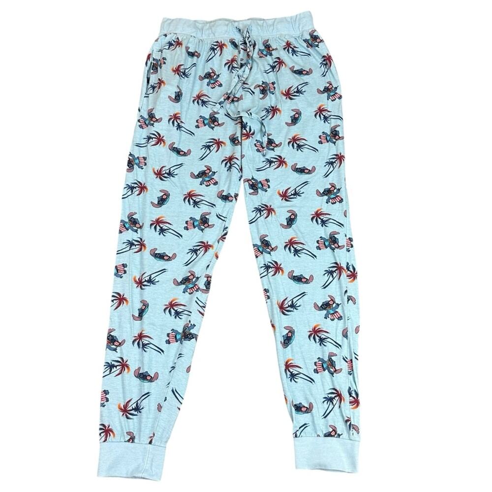 Disney LILO and Stitch Blue Pajamas Pants Size Medium - Picture 3 of 10